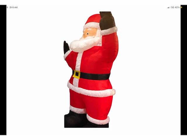 Opblaaspop kerstman 4 meter - afbeelding 1 van  1
