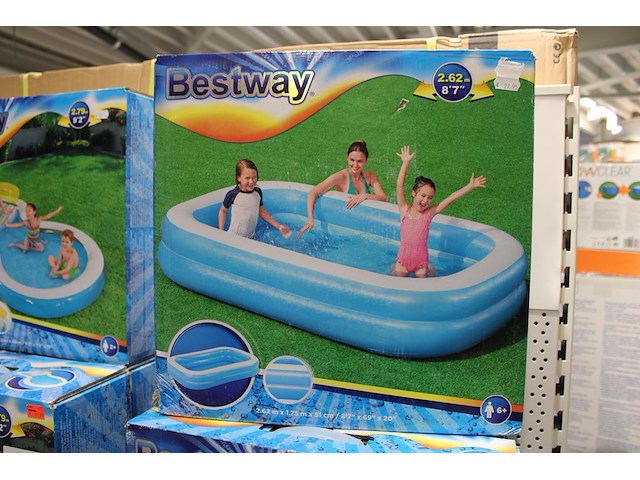 Opblaaszwembad bestway, afm. 262 cm x 175 cm x 51 cm. - afbeelding 1 van  2
