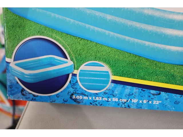 Opblaaszwembad bestway, afm. 305 x 183 cm x 56 cm. - afbeelding 2 van  2