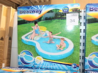 Opblaaszwembad bestway staycation met ingebouwde loungestoel, afm. 279 cm x 234 cm x 48 cm. - afbeelding 1 van  2