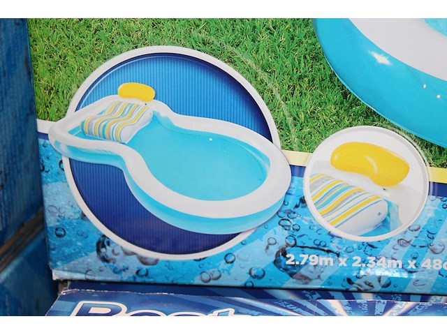 Opblaaszwembad bestway staycation met ingebouwde loungestoel, afm. 279 cm x 234 cm x 48 cm. - afbeelding 2 van  2