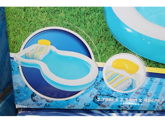 Opblaaszwembad bestway staycation met ingebouwde loungestoel, afm. 279 cm x 234 cm x 48 cm. - afbeelding 2 van  2