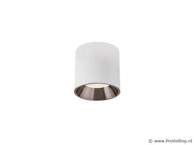 Opbouwarmatuur gu10 fitting– cilindrisch – wit / bruin (x20) - afbeelding 2 van  4