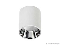 Opbouwarmatuur gu10 fitting– cilindrisch – wit / chroom (x20) - afbeelding 3 van  3