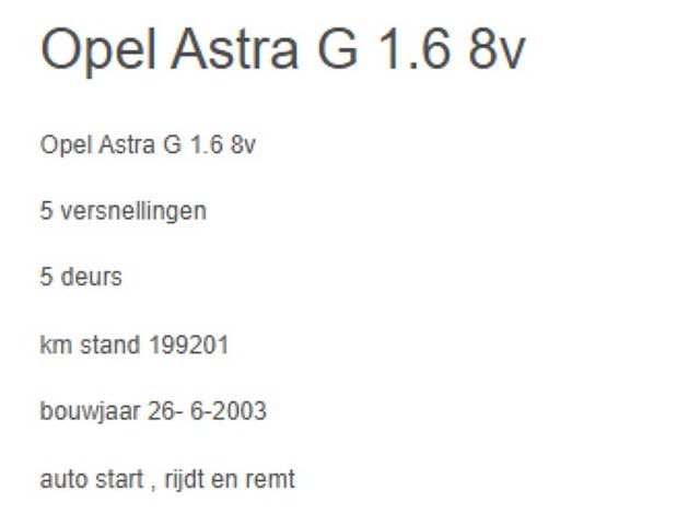 Opel - 2003 - astra - 1.6 njoy - 20-lx-xj - afbeelding 9 van  9