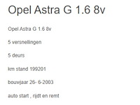 Opel - 2003 - astra - 1.6 njoy - 20-lx-xj - afbeelding 9 van  9