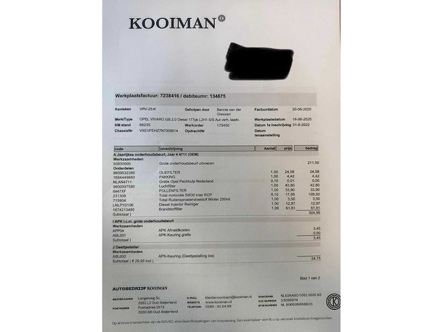 Opel - vivaro - 2.0 cdti l3h1 innov. automaat, vrv-25-k - afbeelding 14 van  21