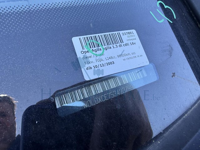Opel agila 1.3 dt cdti 16v essentia, 2003 - afbeelding 18 van  36