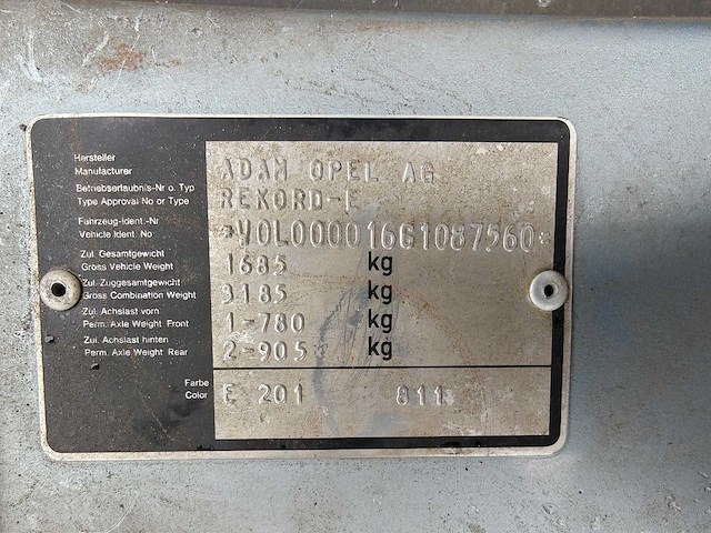 Opel rekord - afbeelding 9 van  23