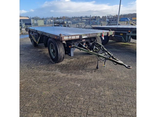 Open aanhangwagen 20ft, hoekstra, legergroen - afbeelding 1 van  38