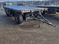 Open aanhangwagen 20ft, hoekstra, legergroen