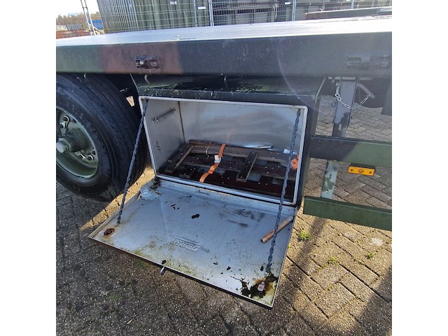 Open aanhangwagen 20ft, hoekstra, legergroen - afbeelding 13 van  29