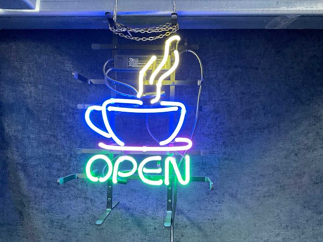 Open glas neon decoratie - afbeelding 2 van  2