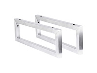 Ophangbeugel voor wastafel chroom 38x20cm - afbeelding 1 van  6