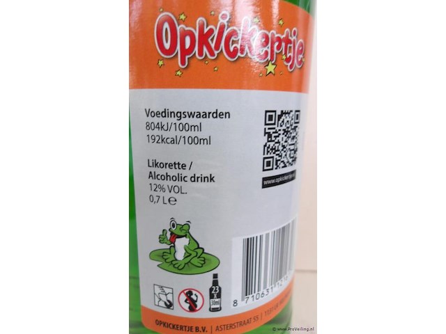 Opkickertje - 70 cl - winkelverkoopprijs € 12.95 - afbeelding 3 van  3