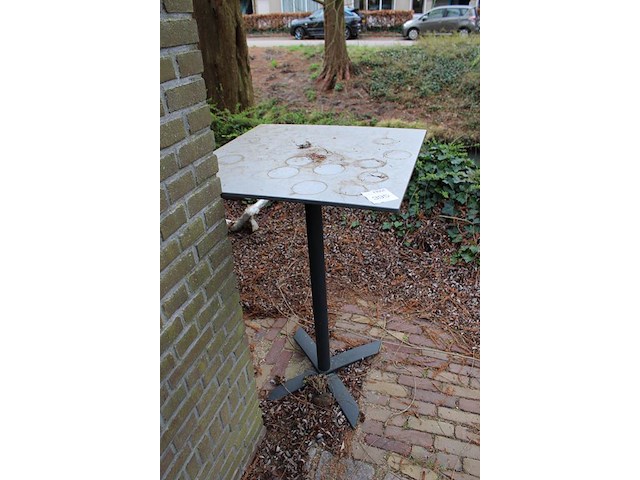 Opklapbare statafel afm. 70 x 70 x 110 cm. - afbeelding 2 van  2