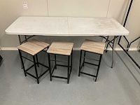 Opklapbare tafel met 3 krukken - afbeelding 1 van  2
