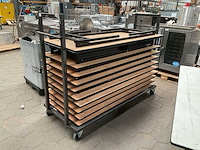 Opklaptafels op trolley (12x) - afbeelding 3 van  5