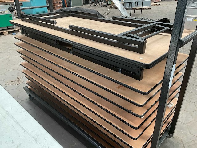 Opklaptafels op trolley (12x) - afbeelding 5 van  5