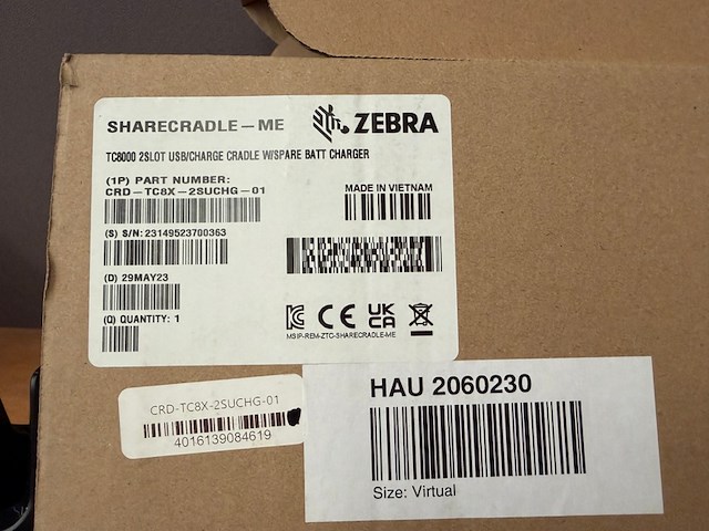 Oplaad en communicatie basisstation, zebra, tc8000/tc8300 - afbeelding 3 van  3