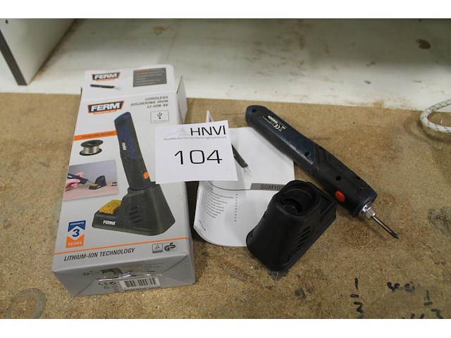 Oplaadbare soldeerbout ferm. let op! oplaadkabel ontbreekt. - afbeelding 1 van  1