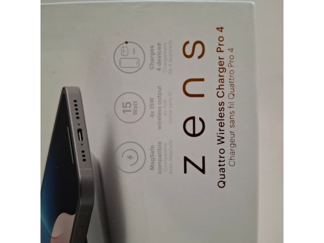 Oplaadstation, zens, quattro wireless charger pro 4 - afbeelding 6 van  6