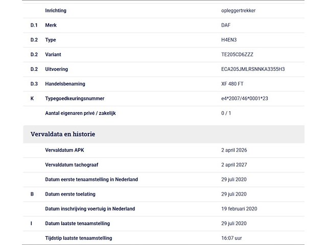 Opleggertrekker, daf, xf 480 ft, 2020 - afbeelding 47 van  51