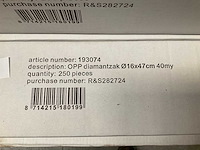 Opp diamantzakken 16 x 47 cm (3000x) - afbeelding 2 van  2