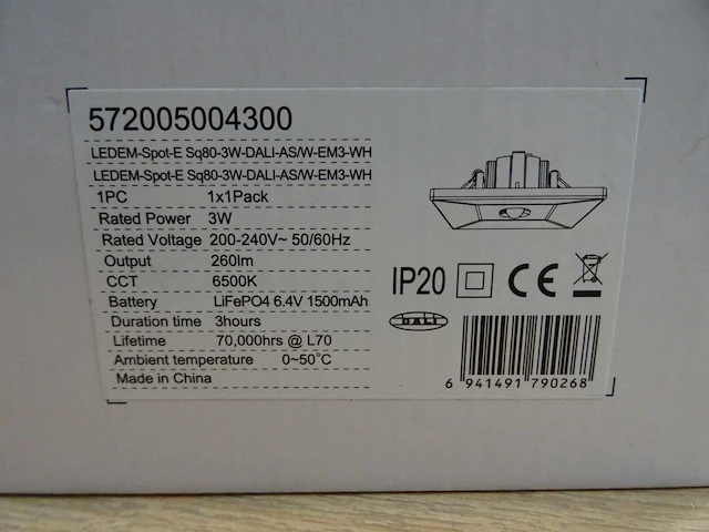 Opple - ledem-spot-e sq80-3w-dali-as/w - led spot (10x) - afbeelding 3 van  3
