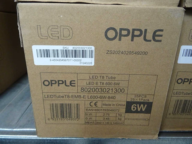 Opple - ledtubet8-emb-e l600-6w-840 - led buis (100x) - afbeelding 2 van  2