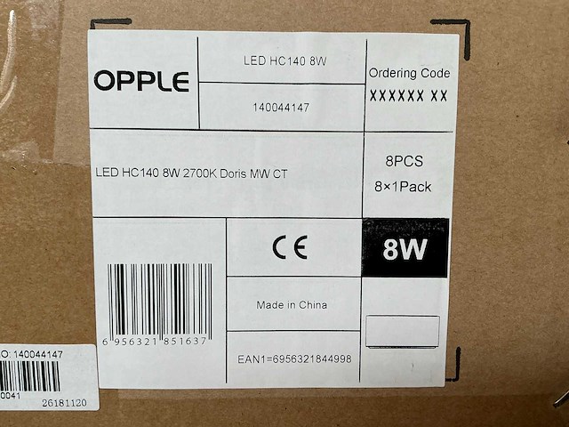 Opple 140044147 led doris 8w (72x) - afbeelding 4 van  4