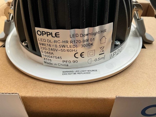 Opple 140047545 downlight 9w (24x) - afbeelding 3 van  7
