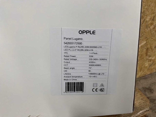 Opple lugano led paneel 32w (8x) - afbeelding 10 van  13