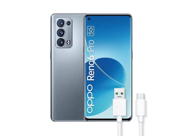 Oppo reno6 pro 5g smartphone qualcomm zilver - afbeelding 1 van  5