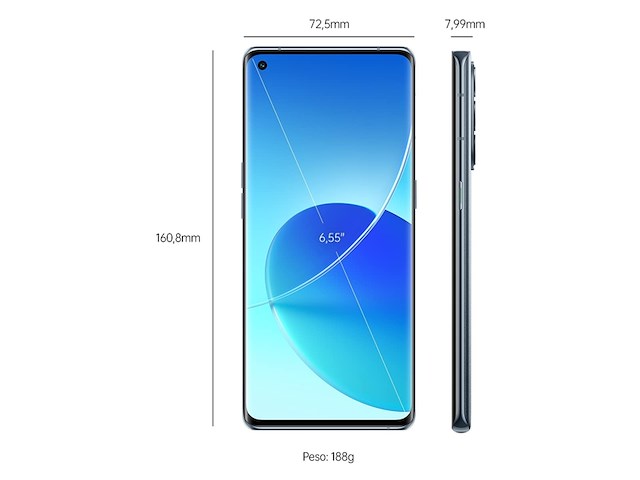 Oppo reno6 pro 5g smartphone qualcomm zilver - afbeelding 3 van  5