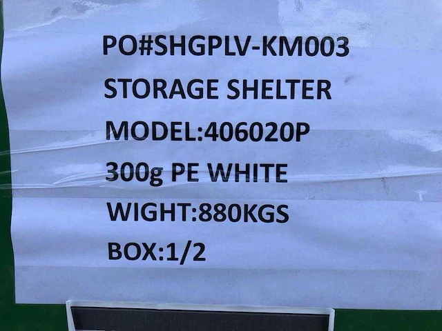 Opslag tent/storage building ev-40-60-20 - afbeelding 7 van  8
