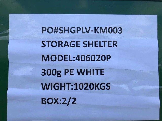 Opslag tent/storage building ev-40-60-20 - afbeelding 8 van  8