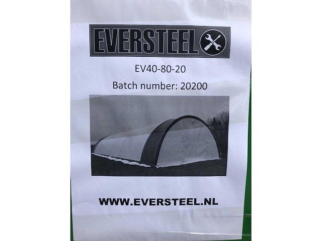 Opslag tent/storage building ev-40-80-20 - afbeelding 2 van  3