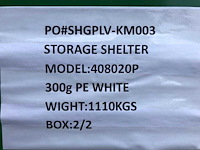 Opslag tent/storage building ev-40-80-20 - afbeelding 3 van  3