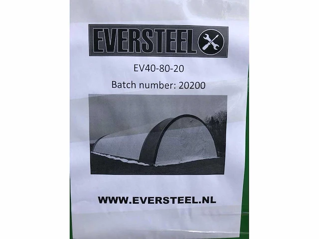 Opslag tent/storage building ev-40-80-20 - afbeelding 7 van  9