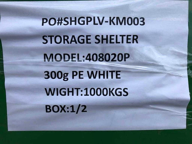 Opslag tent/storage building ev-40-80-20 - afbeelding 8 van  9