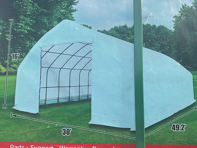Opslagshelter 15,20 x 9,10 meter - afbeelding 4 van  5