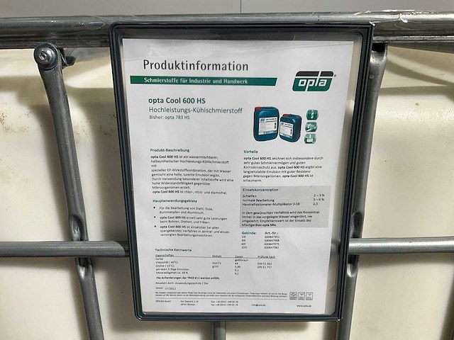 Opta optacool 600 hs koelmiddel - afbeelding 4 van  4