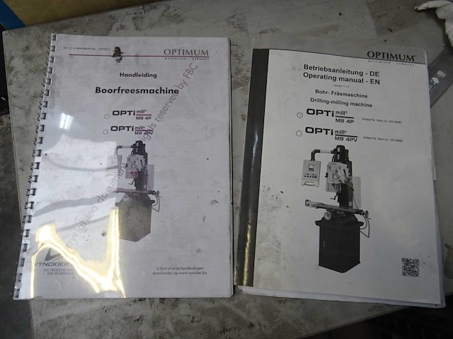 Optimum - optimill mb 4p - boorfreesmachine - afbeelding 3 van  12