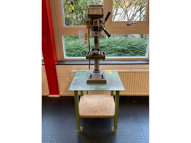 Optimum b17 pro kolomboormachine op onderstel - afbeelding 3 van  8