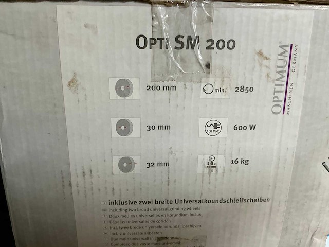 Optimum opti sm 200 dubbelsteens slijpmachine - afbeelding 3 van  3