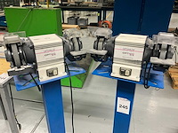 Optimum optigrind gu 15 dubbelsteens slijpmachine op sokkel (2x) - afbeelding 1 van  7