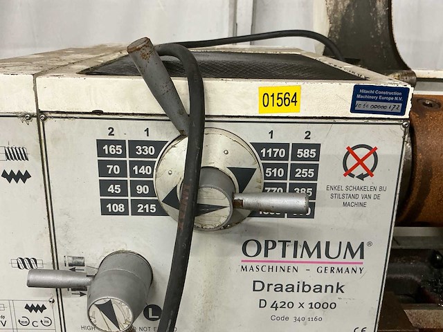 Optimus maschinen - germany d 420 x 1000 horizontale draaibank - afbeelding 19 van  36