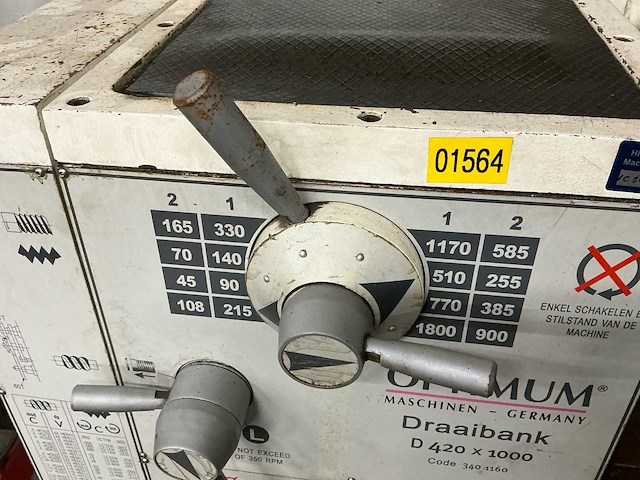 Optimus maschinen - germany d 420 x 1000 horizontale draaibank - afbeelding 28 van  36