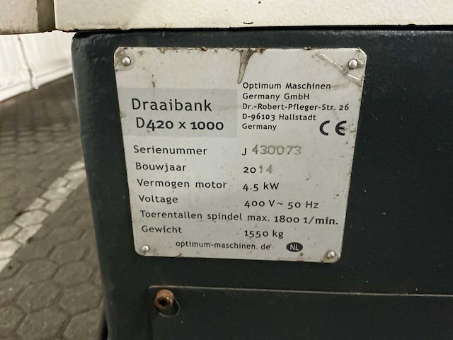 Optimus maschinen - germany d 420 x 1000 horizontale draaibank - afbeelding 30 van  36